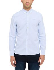 Męska Koszula Mustang Style Edinburg Blue Stripe 1016242 12710. Niebieskie koszule Mustang, m, bez wzorów, bez kołnierzyka, bez ramiączek. Za 169.99 zł.