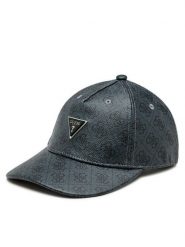 Guess Czapka z daszkiem AM5042 POL01 Czarny. Czarne czapki z daszkiem Guess, z aplikacjami, ze skóry. Za 129.99 zł.