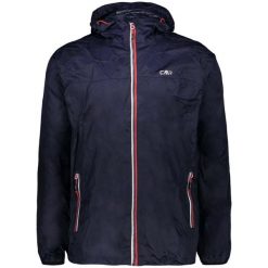 Kurtka męska turystyczna CMP 3X57627. Niebieskie kurtki przeciwdeszczowe CMP, m, bez wzorów, bez kaptura. W wyprzedaży za 119.99 zł.