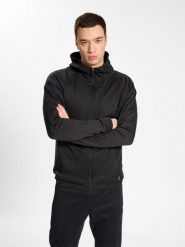 Bluza z kapturem i zamkiem błyskawicznym Hummel MT Interval. Czarne bluzy z kapturem Hummel, xl, bez wzorów, z bawełny, z kapturem. Za 164.75 zł.