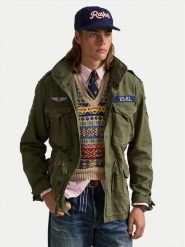Polo Ralph Lauren Kurtka przejściowa 710961616001 Zielony Regular Fit. Zielone kurtki Polo Ralph Lauren, m, bez wzorów, z bawełny, bez kaptura. Za 1,899.00 zł.