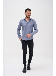 Basics & More Koszula - Regular fit - w kolorze granatowym rozmiar: XXL. Niebieskie koszule Basics & More, xxl, bez wzorów, z bawełny, bez kołnierzyka, bez ramiączek. Za 123.82 zł.