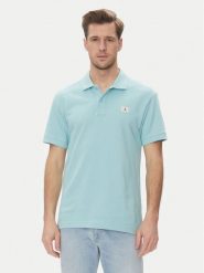 Calvin Klein Jeans Polo J30J327040 Błękitny Regular Fit. Niebieskie koszulki polo Calvin Klein Jeans, m, bez wzorów, z bawełny, bez kołnierzyka, bez ramiączek. Za 249.99 zł.