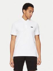 Calvin Klein Polo K10K114139 Biały Regular Fit. Białe koszulki polo CALVIN KLEIN, m, bez wzorów, z bawełny, bez kołnierzyka, bez ramiączek. Za 209.99 zł.