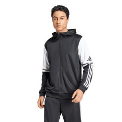 Bluza dresowa z kapturem adidas Squadra25. Białe bluzy z kapturem Adidas, bez wzorów, z dresówki, z kapturem. Za 153.99 zł.