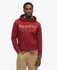 Superdry Bluza z kapturem Tonal Venue Logo 100% bawełna. Czerwone bluzy z kapturem Superdry, m, bez wzorów, z bawełny, z kapturem. Za 309.15 zł.