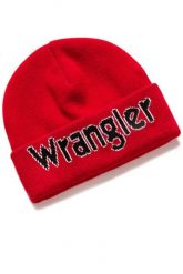 MĘSKA CZAPKA ZIMOWA WRANGLER KABEL BEANIE SALSA RED W0M39UHWN 112125692. Czerwone czapki zimowe Wrangler, bez wzorów. W wyprzedaży za 39.99 zł.
