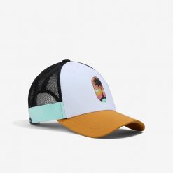 Czapka z daszkiem w stylu trucker do siatkówki plażowej BV Cap. Czapki z daszkiem KIPSTA, bez wzorów, z materiału. Za 49.99 zł.