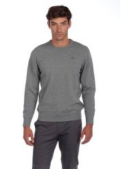 The Time of Bocha Sweter w kolorze jasnoszarym rozmiar: M. Szare swetry nierozpinane The Time of Bocha, m, bez wzorów, z bawełny, bez kołnierzyka, bez ramiączek. Za 136.13 zł.