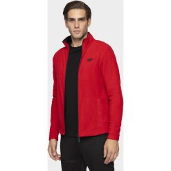Polar męski PLM302 - czerwony. Czerwone bluzy z polaru 4F, m, bez wzorów, z materiału, bez kaptura. Za 99.99 zł.