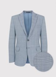 PAKO LORENTE – Niebieska marynarka garniturowa w kraciasty deseń. Niebieskie garnitury Pako Lorente, na komunię, m, bez wzorów, z lycry. Za 649.99 zł.