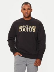 Versace Jeans Couture Bluza 77GAIT05 Czarny Regular Fit. Czarne bluzy Versace Jeans Couture, m, bez wzorów, z bawełny, bez kaptura. Za 499.99 zł.