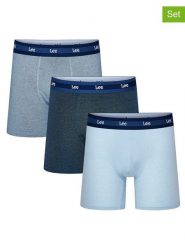 LEE Underwear Bokserki (3 pary) "Logue" w kolorze niebiesko-błękitnym rozmiar: M. Niebieskie bokserki LEE Underwear, m, bez wzorów. Za 61.60 zł.