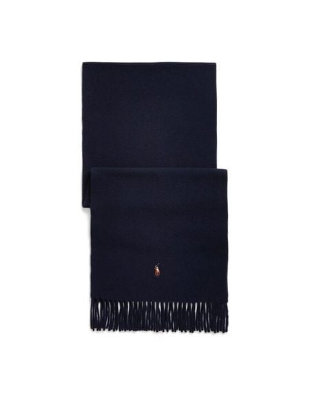 Polo Ralph Lauren Szal 449891308005 Niebieski. Niebieskie szaliki Polo Ralph Lauren, bez wzorów, z wełny. Za 599.99 zł.