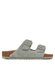 Birkenstock Klapki Arizona zamsz 1029146 Zielony. Zielone klapki Birkenstock, ze skóry. Za 359.99 zł.