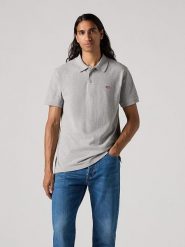 Levi's Koszulka polo w kolorze szarym rozmiar: XL. Szare koszulki polo Levi's®, s, bez wzorów, z bawełny, bez kołnierzyka, bez ramiączek. Za 139.54 zł.