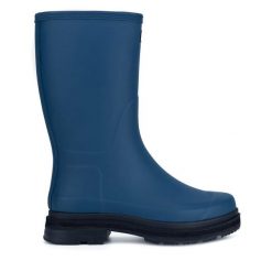 Kalosze Hunter. Niebieskie śniegowce Hunter, bez zapięcia. Za 349.99 zł.