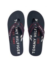 Tommy Hilfiger Japonki Sporty Hilfiger Beach Sandal FM0FM05805 Granatowy. Niebieskie japonki Tommy Hilfiger, bez wzorów, z materiału. Za 149.99 zł.