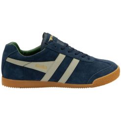 Sneakersy Gola Harrier Suede. Niebieskie buty sportowe casual Gola, bez wzorów, bez zapięcia. W wyprzedaży za 401.65 zł.