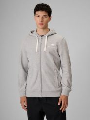 4F Bluza dresowa regular z kapturem męska - szara XL. Szare bluzy 4F, m, bez wzorów, z dresówki, z kapturem. Za 189.99 zł.