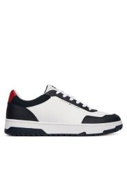 Tommy Hilfiger Sneakersy Basket Core Lite Lth Block FM0FM05713 Biały. Białe buty sportowe casual Tommy Hilfiger, bez wzorów, ze skóry, bez zapięcia. Za 409.99 zł.
