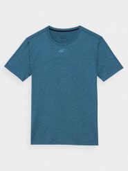 4F Koszulka sportowa w kolorze niebieskim rozmiar: S. Niebieskie t-shirty sportowe 4F, bez wzorów, z materiału, bez ramiączek, outdoorowe. Za 39.58 zł.