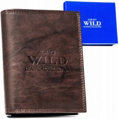 Portfel skórzany Always Wild AW-N4-MAL c. brązowy. Brązowe portfele Always Wild, bez wzorów, ze skóry. Za 45.00 zł.
