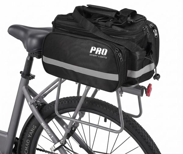 Torba rowerowa Torba bagażowa Tylna - 8 do 20 litrów. Czarne torby na ramię PRO SPORT LIGHTS, bez wzorów, z materiału, na ramię, bez dodatków. Za 212.48 zł.