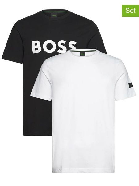 Hugo Boss Underwear Koszulki (2 szt.) w kolorze białym i czarnym rozmiar: XL. Białe bezrękawniki Hugo Boss Underwear, xl, bez wzorów, z bawełny, bez kołnierzyka, bez ramiączek. Za 309.95 zł.