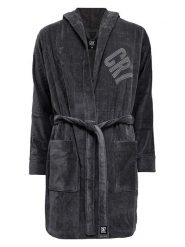 CR7 Szlafrok w kolorze antracytowym rozmiar: M. Czarne szlafroki CR7, m, bez wzorów, z bawełny, bez ramiączek, bez kaptura. Za 173.99 zł.