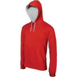 Bluza z kapturem Kariban Contrastée. Szare bluzy z kapturem KARIBAN, s, bez wzorów, z bawełny, z kapturem. Za 158.50 zł.