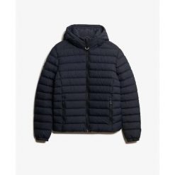 Kurtka puchowa Superdry. Brązowe kurtki Superdry, na jesień, l, z aplikacjami, z materiału, z kapturem. Za 534.90 zł.