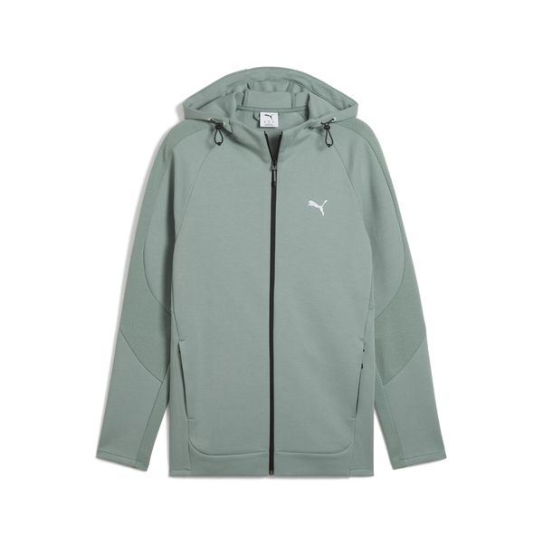 Męska rozpinana bluza z kapturem EVOSTRIPE PUMA Green Moon. Zielone bluzy z kapturem Puma, m, bez wzorów, z kapturem. Za 390.50 zł.