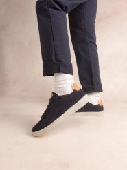 Skórzane trampki TBS Flauber. Niebieskie trampki Tbs, m, bez wzorów, bez zapięcia. Za 465.50 zł.