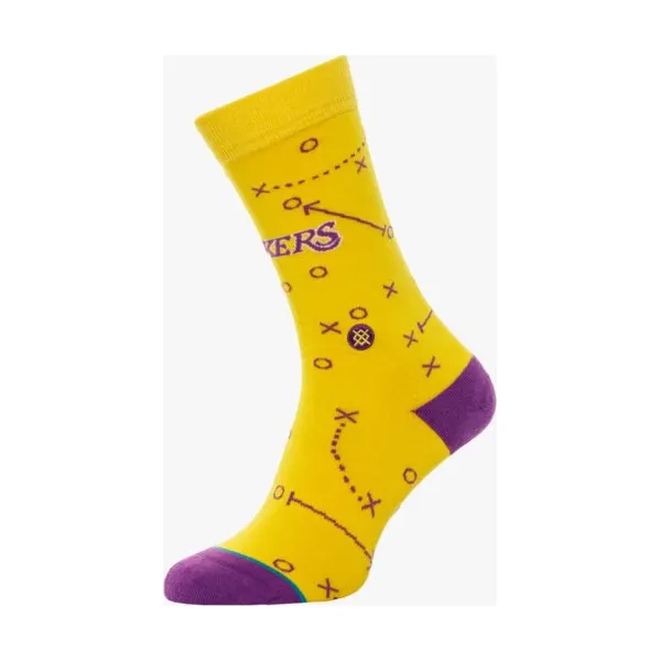 Stance Skarpety Lakers Playbook , żółty, rozmiar M. Żółte skarpety Stance, bez wzorów, z bawełny. Za 79.99 zł.