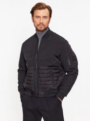 Calvin Klein Kurtka bomber K10K111802 Czarny Regular Fit. Czarne kurtki CALVIN KLEIN, l, bez wzorów, z syntetyku, bez kaptura. Za 879.99 zł.