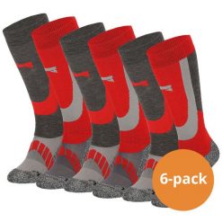Skarpety narciarskie Xtreme, 6 par, Multi Czerwony. Czerwone skarpety XTREME SOCKSWEAR, bez wzorów. Za 499.99 zł.