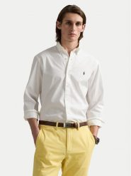 Polo Ralph Lauren Koszula 710937993008 Biały Custom Fit. Białe koszule Polo Ralph Lauren, m, bez wzorów, z bawełny, bez kołnierzyka, bez ramiączek. Za 499.99 zł.