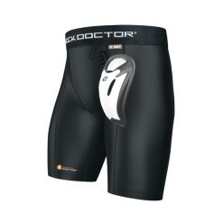 Spodenki kompresyjne Core Shock Doctor czarne wygodne. Czarne odzież kompresyjna SHOCK DOCTOR, m, bez wzorów, z materiału. Za 295.00 zł.