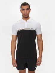 Boss Polo Pariq MB 6 50519864 Czarny Slim Fit. Czarne koszulki polo Boss, m, bez wzorów, z syntetyku, bez kołnierzyka, bez ramiączek. Za 389.99 zł.
