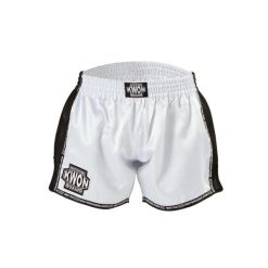 Spodenki do boksu tajskiego Kwon Evolution. Białe szorty KWON, bez wzorów, sportowe. Za 253.00 zł.
