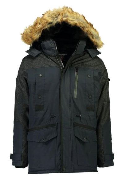 Kurtka zimowa męska Geographical Norway Burne. Niebieskie kurtki Geographical Norway, na zimę, l, bez wzorów, z materiału, bez kaptura. Za 501.49 zł.