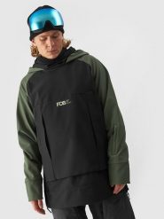 4F Kurtka softshellowa w kolorze oliwkowo-czarnym rozmiar: L. Brązowe kurtki outdoor i hardshell 4F, l, bez wzorów, bez kaptura. Za 145.94 zł.