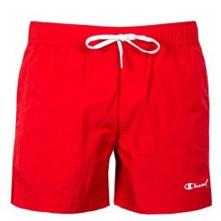 Strój kąpielowy Męski Script Logo. Czerwone szorty Champion, m, bez wzorów, sportowe. Za 71.40 zł.