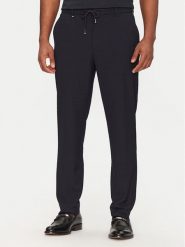 BOSS Spodnie materiałowe C-Perin 50540791 Granatowy Tapered Fit. Niebieskie spodnie materiałowe Boss, m, bez wzorów, z materiału. Za 659.99 zł.