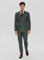 PAKO LORENTE – Szare garniturowe spodnie w kratę. Szare eleganckie spodnie Pako Lorente. Za 249.99 zł.