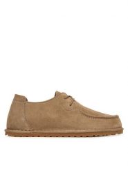 Birkenstock Półbuty Utti Lace 1034384 Beżowy. Brązowe eleganckie półbuty Birkenstock, bez wzorów, ze skóry, bez obcasa, bez zapięcia. Za 719.99 zł.