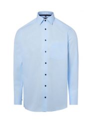 OLYMP Luxor modern Fit Koszula niewymagająca prasowania Mężczyźni Modern Fit Bawełna niebieski|biały, 44. Białe koszule OLYMP Luxor modern Fit, m, bez wzorów, z bawełny, bez kołnierzyka, bez ramiączek. Za 329.95 zł.