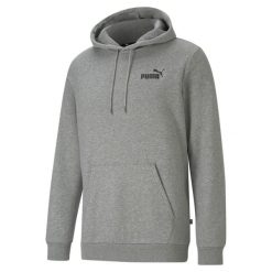 Puma Essential Small Logo Hoodie, męska bluza. Szare bluzy z kapturem Puma, m, bez wzorów, z bawełny, z kapturem. Za 227.80 zł.