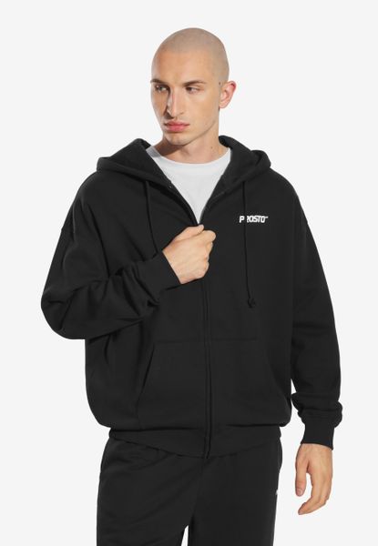 Bluza sportowa męska Prosto Logo z kapturem. Czarne bluzy z kapturem Prosto., l, bez wzorów, z bawełny, z kapturem. Za 229.99 zł.